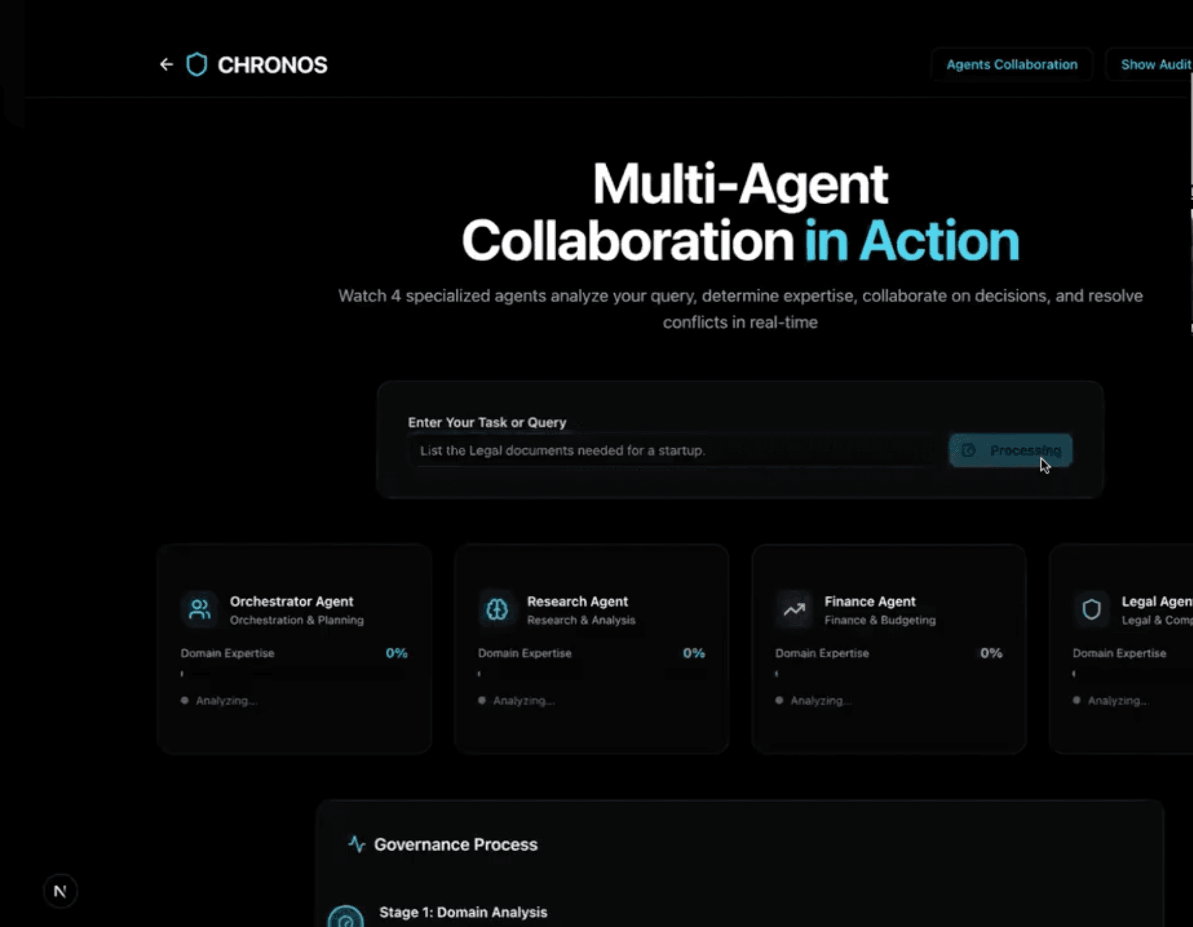 CHRONOS - Multi-Agent Collaboration Platform